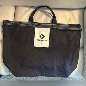 Converse Black Chuck Taylor Zip Canvas Tote.